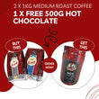 Load image into Gallery viewer, 2 x 1KG Coffee + FREE Hot Chocolate - Pierre Lotti Coffee