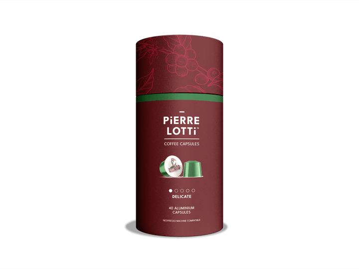 40 X DELICATE BLEND COFFEE PODS - Pierre Lotti Coffee