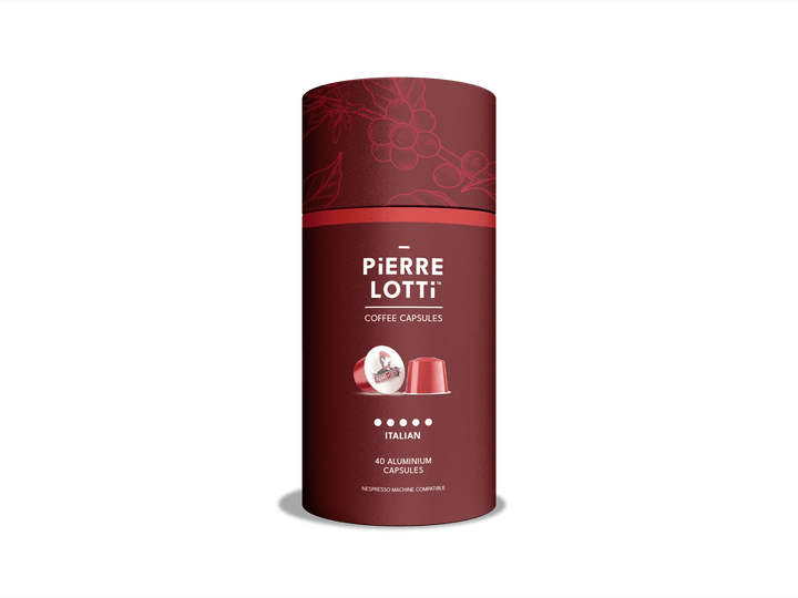 40 X ITALIAN BLEND COFFEE PODS - Pierre Lotti Coffee
